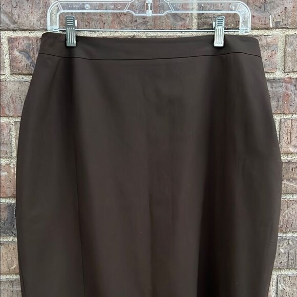 Lafayette 148 Elegant Brown Women's Business Pencil Skirt 18 - Picture 2 of 9